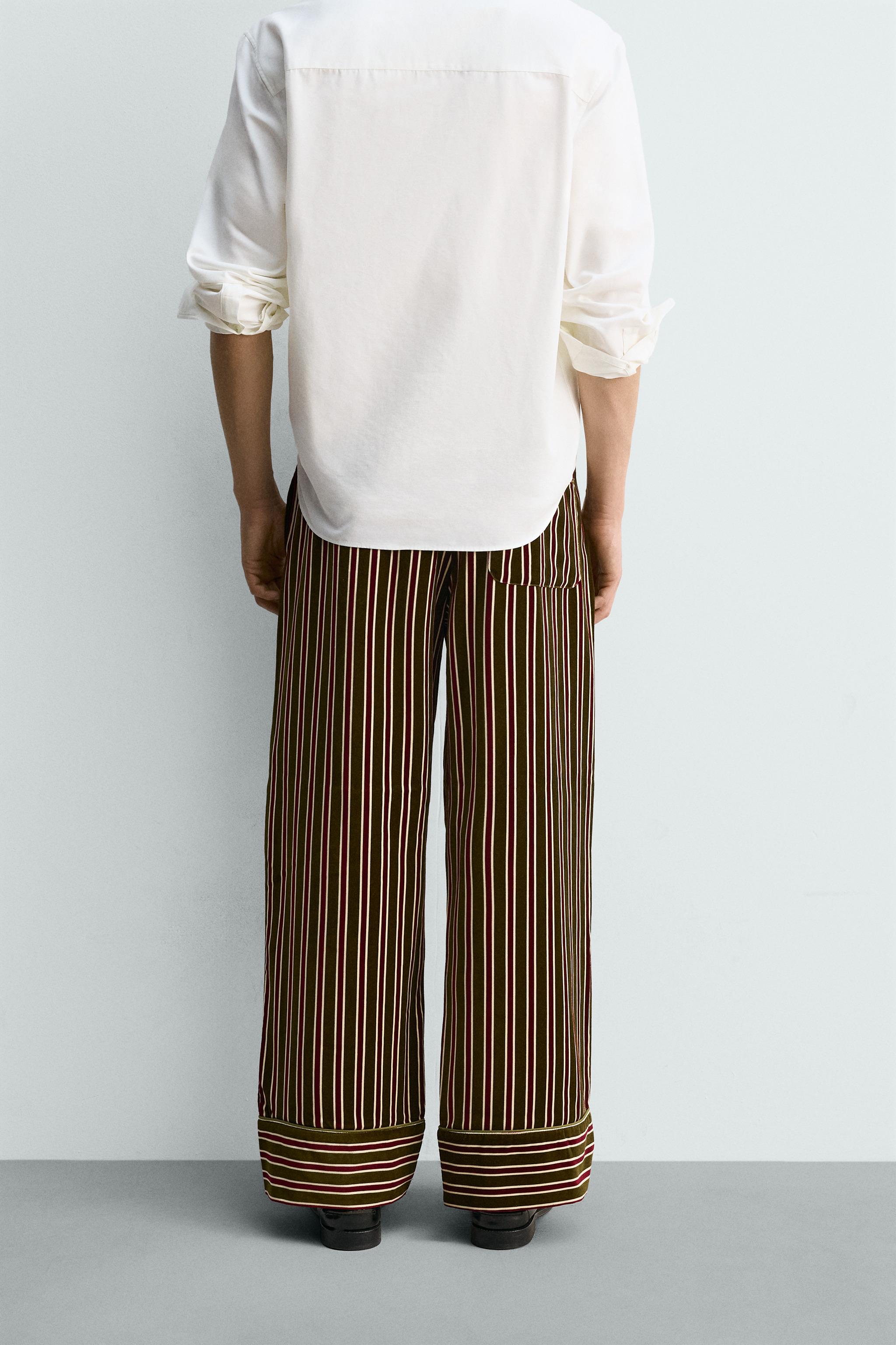LIMITED EDITION VELVET CONTRAST STRIPED PANTS